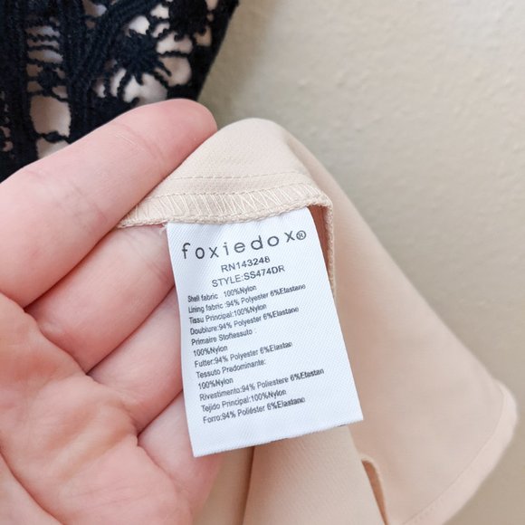 New Foxiedox Ophelia Two Two Striped Lace Print Sleeveless Pleated Mini Dress - Picture 8 of 13